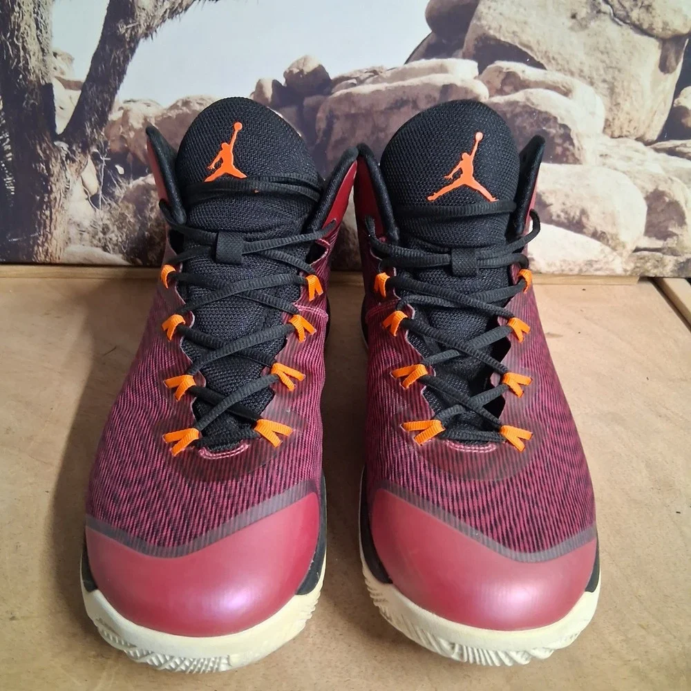 Jordan Super.Fly 4 Mens Basketball Shoes Red Blue Iridescent 768929-605 Sz 11.5